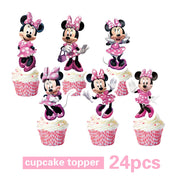 Minnie Mouse Birthday Party Supplies – Disposable Tableware, Balloons, Cups, Plates, Tablecloth, Baby Shower Decorations