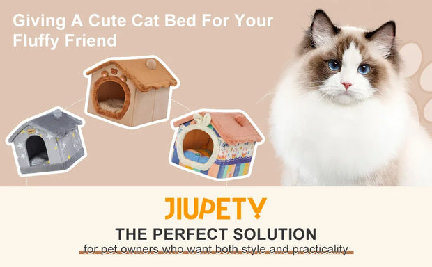 Cozy Cotton Pet House - Warm Indoor Bed for Cats and Dogs