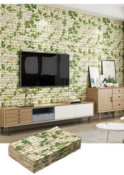 Self-Adhesive 3D Foam Brick Wall Stickers – Waterproof Retro PVC Wallpaper for Living Room, Bedroom, and TV Background