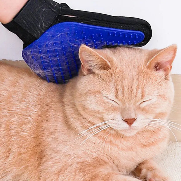 Silicone Pet Hair Remover Gloves – Cat &amp; Dog Grooming, Bathing, and Massage Brush for Easy Hair Removal