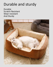 Plush Cat Bed, Comfortable Pet Cushion for Cats and Kittens, Breathable and Soft, Available in S, M, L Sizes