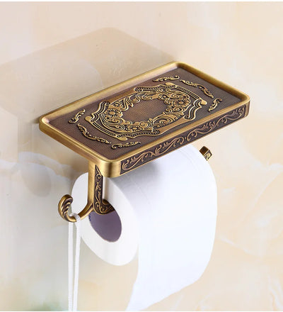 Aluminum Alloy Toilet Paper Holder - Durable Bathroom Storage Solution