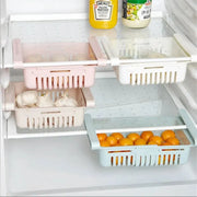 Expandable Fridge Organizer Drawer - Flexible Storage Basket for Refrigerator & Freezer | Durable, Space-Saving Design