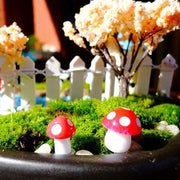 Miniature Mushroom Decor – 10/50/100pcs Fairy Garden Resin Crafts, Moss Terrarium Artificial Plant Stakes