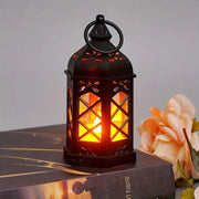 Retro Desktop Lamp – Hexagonal LED Wind Lamp, Portable Candle Light Lantern, Creative Home Decor Gift, Small Horse Lamp