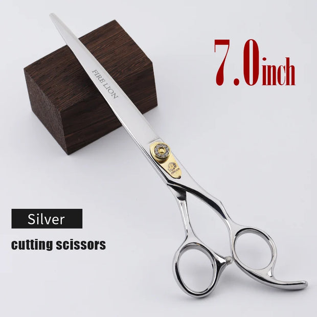 Pet Grooming Scissors – 440C Stainless Steel Dog &amp; Cat Grooming Shears, Shark, Cutting, Thinning, and Curved Styles for Professional and Home Use