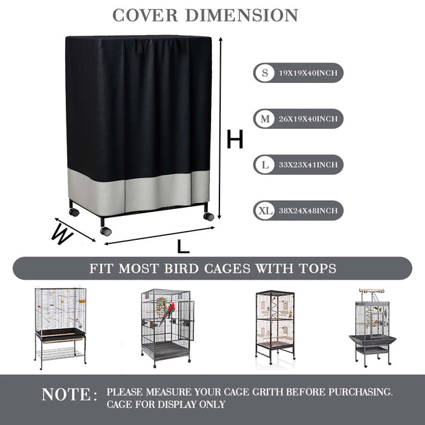 Waterproof Bird Cage Cover with Adjustable Panels – Durable, Breathable, and Protective