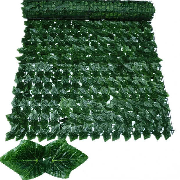 50x200cm Artificial Ivy Hedge Fence – Green Leaf Privacy Screen for Home, Outdoor Garden, Balcony Decoration