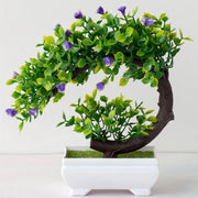 Artificial Bonsai Tree Potted Plants – Simulated Fake Flowers for Table Decor, Room Ornaments