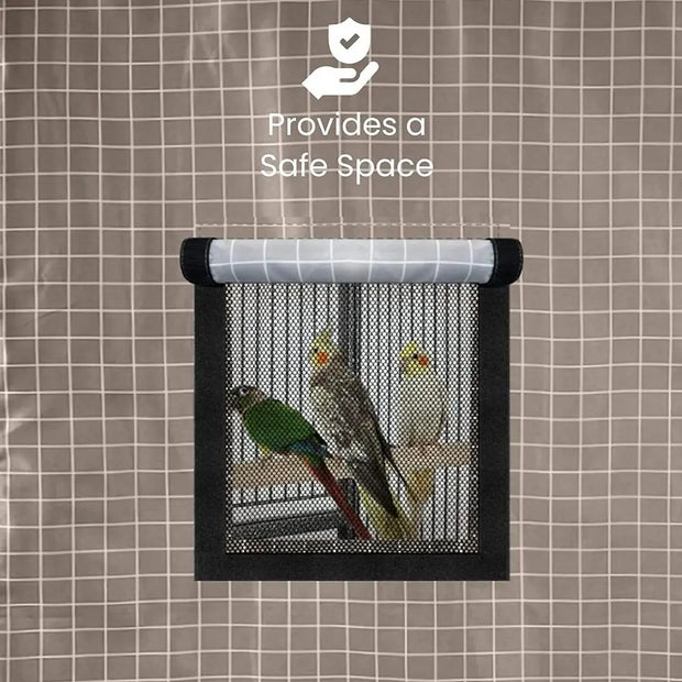 Universal Bird Cage Cover – Waterproof &amp; Breathable Parrot Cage Cover with Window for Outdoor Use