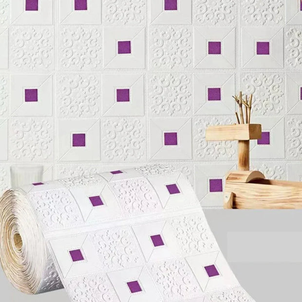 Self-Adhesive 3D Foam Brick Wall Stickers – Waterproof Retro PVC Wallpaper for Living Room, Bedroom, and TV Background