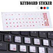 Waterproof Russian Keyboard Stickers – Transparent PVC Letter Stickers for Laptop & Desktop Keyboards