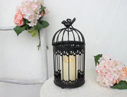 Modern Iron Wrought Metal Birdcage - White Hanging Flowerpot for Succulent Plants