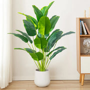 Artificial Tropical Palm Tree – Large Fake Banana Monstera Plant with Real Touch Leaves for Home, Garden & Party Decor