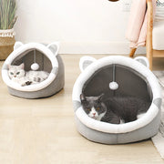 Soft Plush Cat Bed House - Washable Kitten Lounger, Small Dog Tent & Cave Mat for Cats & Puppies | Luxe Home & Pet Co.