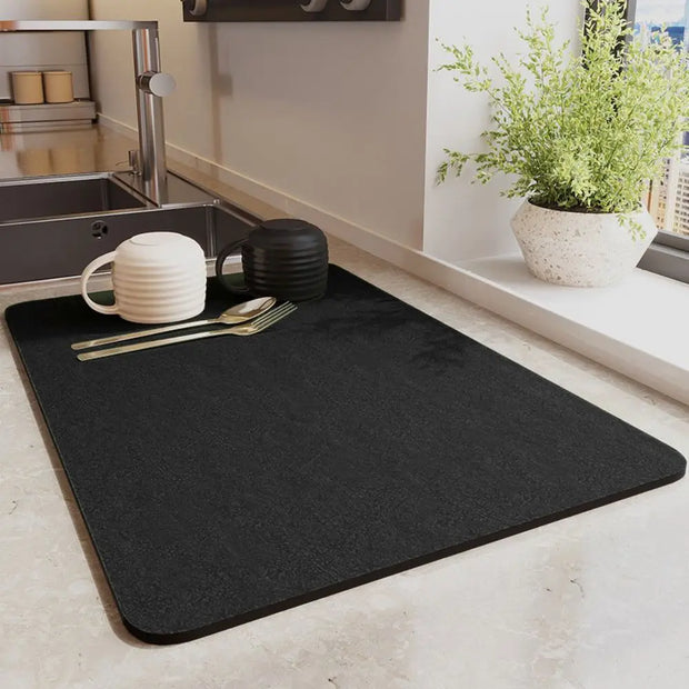 1PC Soft Diatomite Absorbent Quick-Drying Dish Mat - Multipurpose Kitchen & Table Coaster