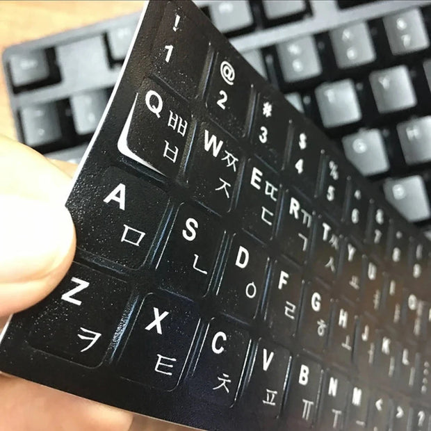 Waterproof Russian Keyboard Stickers – Transparent PVC Letter Stickers for Laptop & Desktop Keyboards