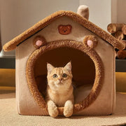 Cozy Cotton Pet House - Warm Indoor Bed for Cats and Dogs