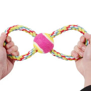 Durable Cotton Cord and Rubber Chew Toys for Dogs - Interactive Balls and Ropes