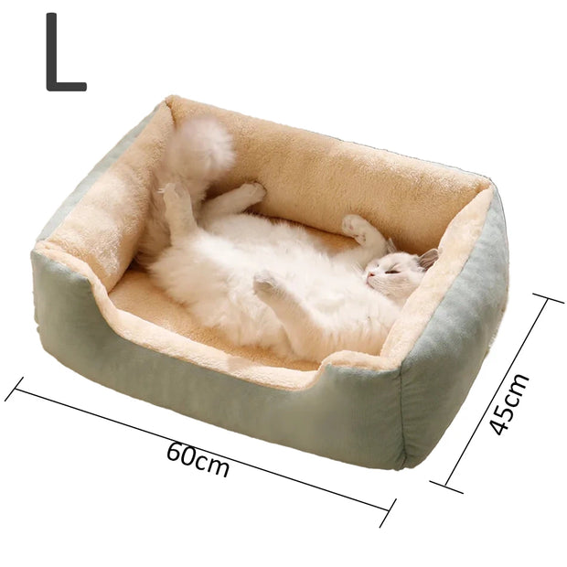 Plush Cat Bed, Comfortable Pet Cushion for Cats and Kittens, Breathable and Soft, Available in S, M, L Sizes