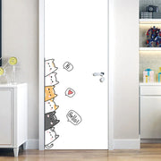 1PC  Sartoon Cute Cat Stickers For Decorating Bedroom Wardrobe Doors, With Waterproof Self-adhesive Stickers