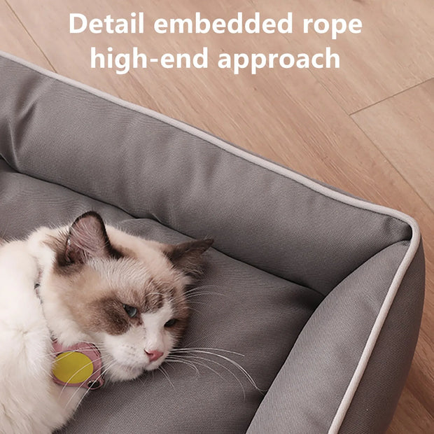 Waterproof Dog Bed 600D Oxford Cloth Pet Dogs Mat Beds Soft Thickened PP Cotton Filling Bite-resistant Pets Dog Accessories