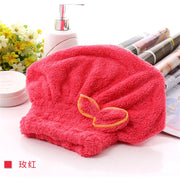 NoEnName Coral Fleece Shower Cap – Quick-Dry Hair Hat, Eco-Friendly, Plush Material