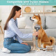 Dyson Pet Grooming Kit – Compatible with V7, V8, V10, V11, V12, V15 – Vacuum Brush Attachments for Dog & Cat Grooming with Extendable Hose