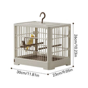 Small Bird Travel Cage – Portable Bird Carrier with Comfortable Handle, Safe & Spacious for Parrots and Parakeets