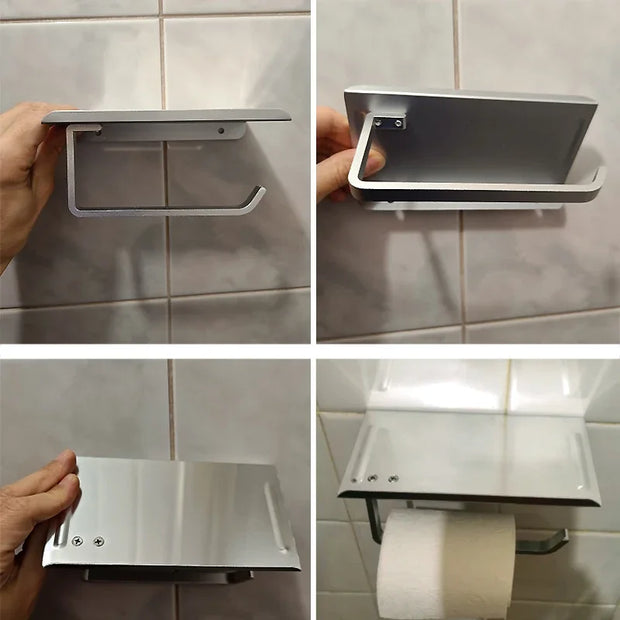 Type A Aluminum Alloy Toilet Paper Holder – Economical, Lightweight, and Durable