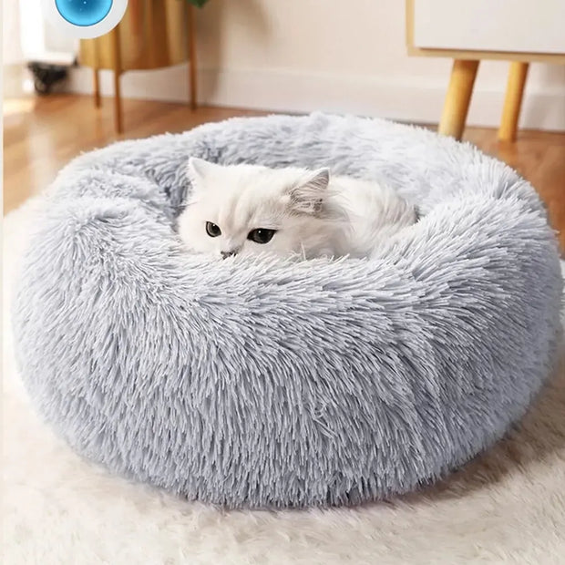 Soft Plush Cat Bed - Warm and Comfortable Sleeping Nest for Cats