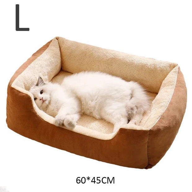 Plush Cat Bed, Comfortable Pet Cushion for Cats and Kittens, Breathable and Soft, Available in S, M, L Sizes