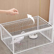 AutoTrap Bird Cage - Humane One-Way Entry Trap for Bird Control, Durable Iron Construction