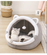 Soft Plush Cat Bed House - Washable Kitten Lounger, Small Dog Tent & Cave Mat for Cats & Puppies | Luxe Home & Pet Co.