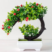 Artificial Bonsai Tree Potted Plants – Simulated Fake Flowers for Table Decor, Room Ornaments