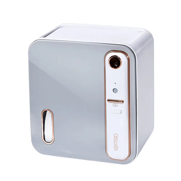 Wall Mounted Toilet Tissue Box with Intelligent Induction Aromatherapy - No Punching Required, USB Charging