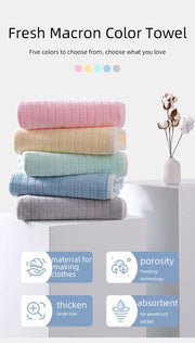 Square Spiral Bath Towel – Quick Drying, Water Absorbent, Soft &amp; Stylish for Daily Use