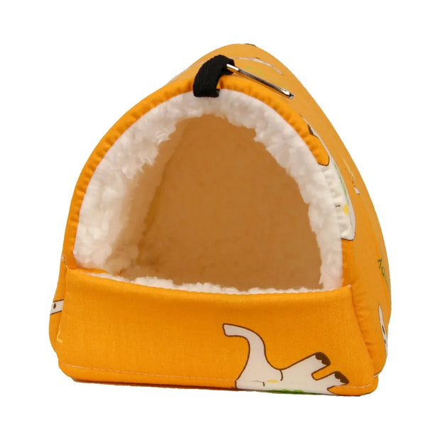 Warm Parrot Nest Hammock – Soft Plush Hanging Bird Bed for Winter