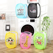 Collapsible Laundry Basket - Cartoon Folding Storage Box for Clothes & Toys | Eco-Friendly Mesh Organizer