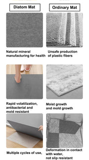 Yinzam Diatomaceous Earth Bath Mat – Quick Drying, Eco-Friendly, Non-Slip Stone Bath Mat