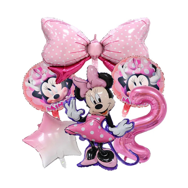 Minnie Mouse Birthday Party Supplies – Disposable Tableware, Balloons, Cups, Plates, Tablecloth, Baby Shower Decorations