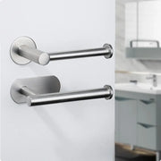 No-Drill Stainless Steel Toilet Paper Holder - Adhesive Wall Mount