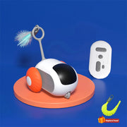 Turbo Tailcat Toy for Cats – Interactive Smart Remote Control & Self-Driving Chase Toy with Feather Accessories