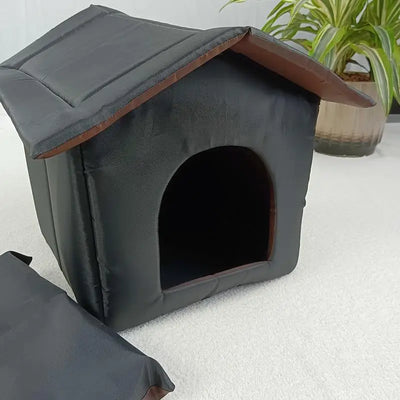 Foldable Waterproof Cat House - Winter Warm Insulated Bed for Outdoor Cats & Small Dogs