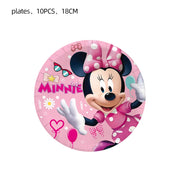 Minnie Mouse Birthday Party Supplies – Disposable Tableware, Balloons, Cups, Plates, Tablecloth, Baby Shower Decorations