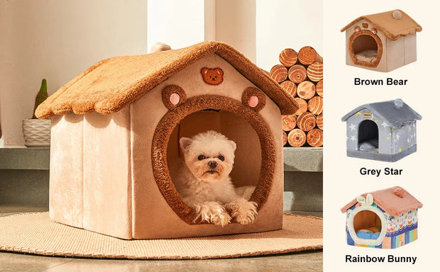 Cozy Cotton Pet House - Warm Indoor Bed for Cats and Dogs