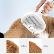 Electric Steam Cat and Dog Brush - Gentle Grooming with Steam