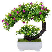 Artificial Bonsai Tree Potted Plants – Simulated Fake Flowers for Table Decor, Room Ornaments