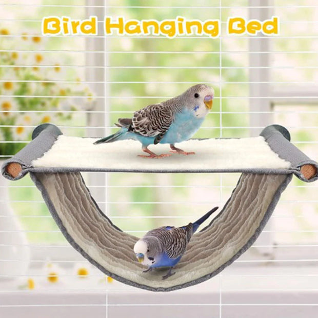 Soft & Warm Hanging Hammock for Birds – Fleece & Canvas Nest for Hamsters, Parrots & Small Pets