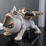 BulldogFigurine Dog Statue Storage Box – Resin Animal Ornament, Home Decor, Puppy Sculpture